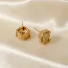 Kasi's new round design copper-inlaid zircon stud earrings, a cold style, are a niche, high-end and fashionable accessory. Wholesale in Yiwu Application Scenario